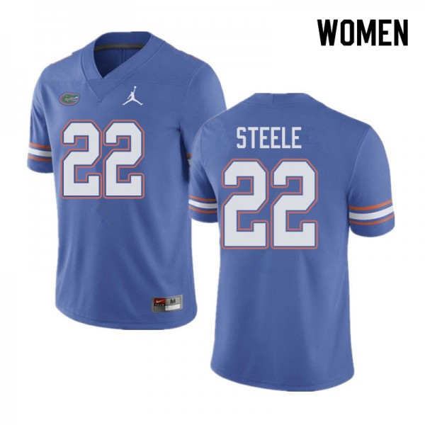 Jordan Brand Women #22 Chris Steele Florida Gators College Football Jersey Blue